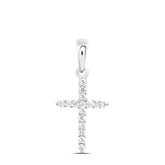 1/6CT-DIA NK CROSS PENDANT